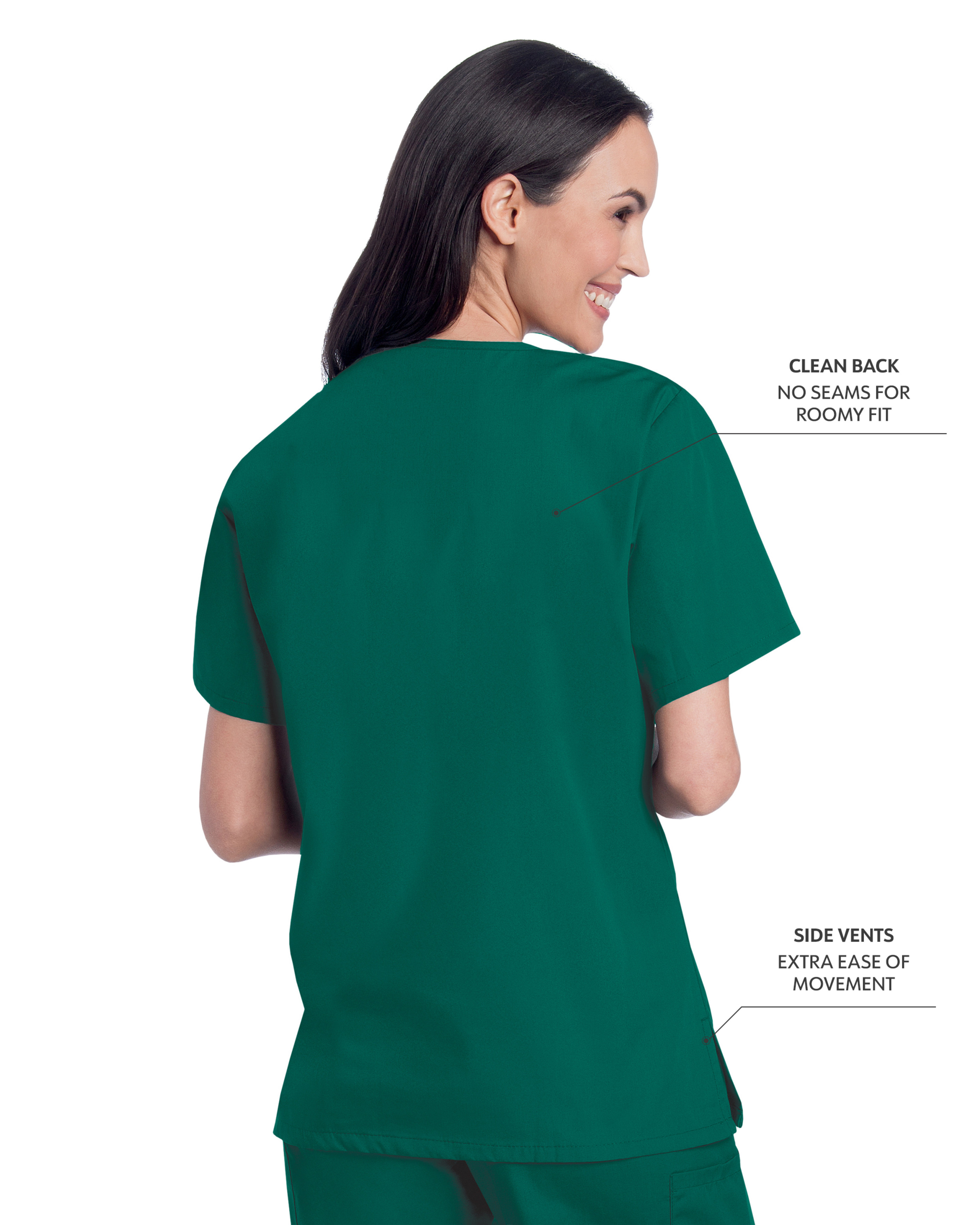 Landau - ScrubZone - Women's Three-Pocket Clean Back V-Neck Top 21