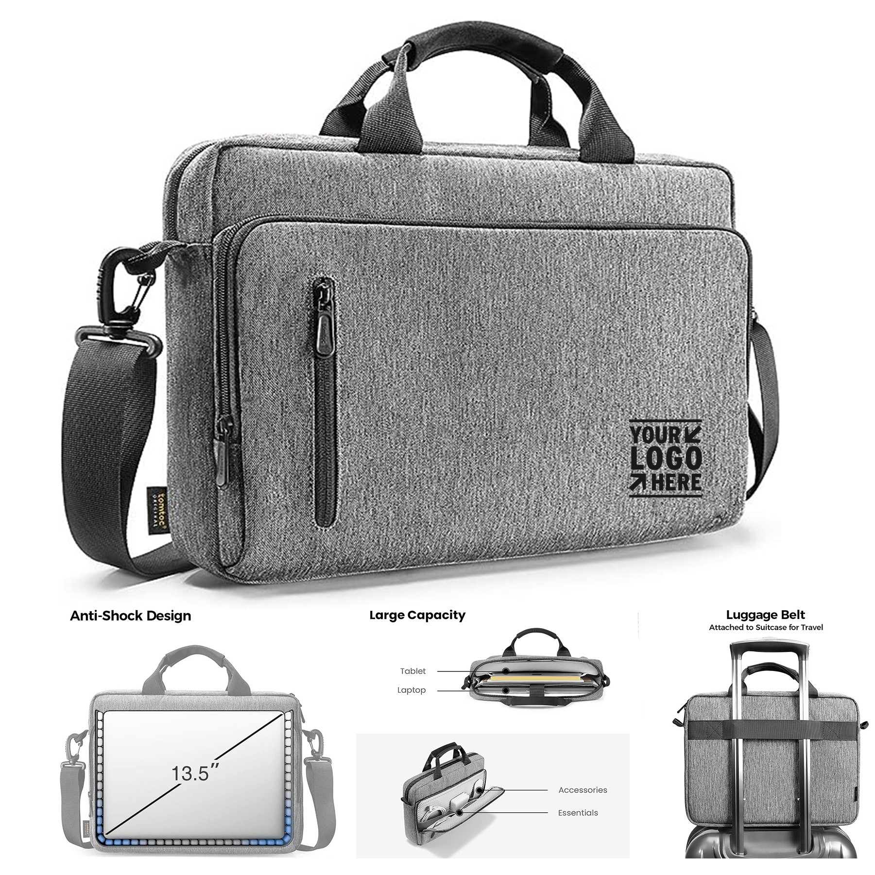 13.5-14.4 Inch MacBook Pro Multi-Functional Laptop Shoulder Messenger Bag 3