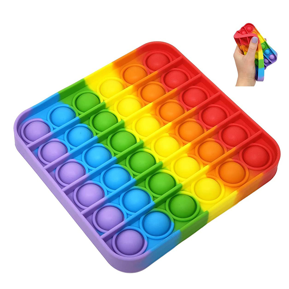 Rainbow Colored Push Pop Fidget Toys 5