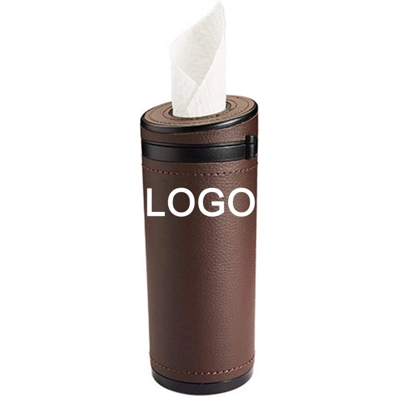 Custom Gift Car Tissue Box - Cylinder Leather Napkin Holder 10