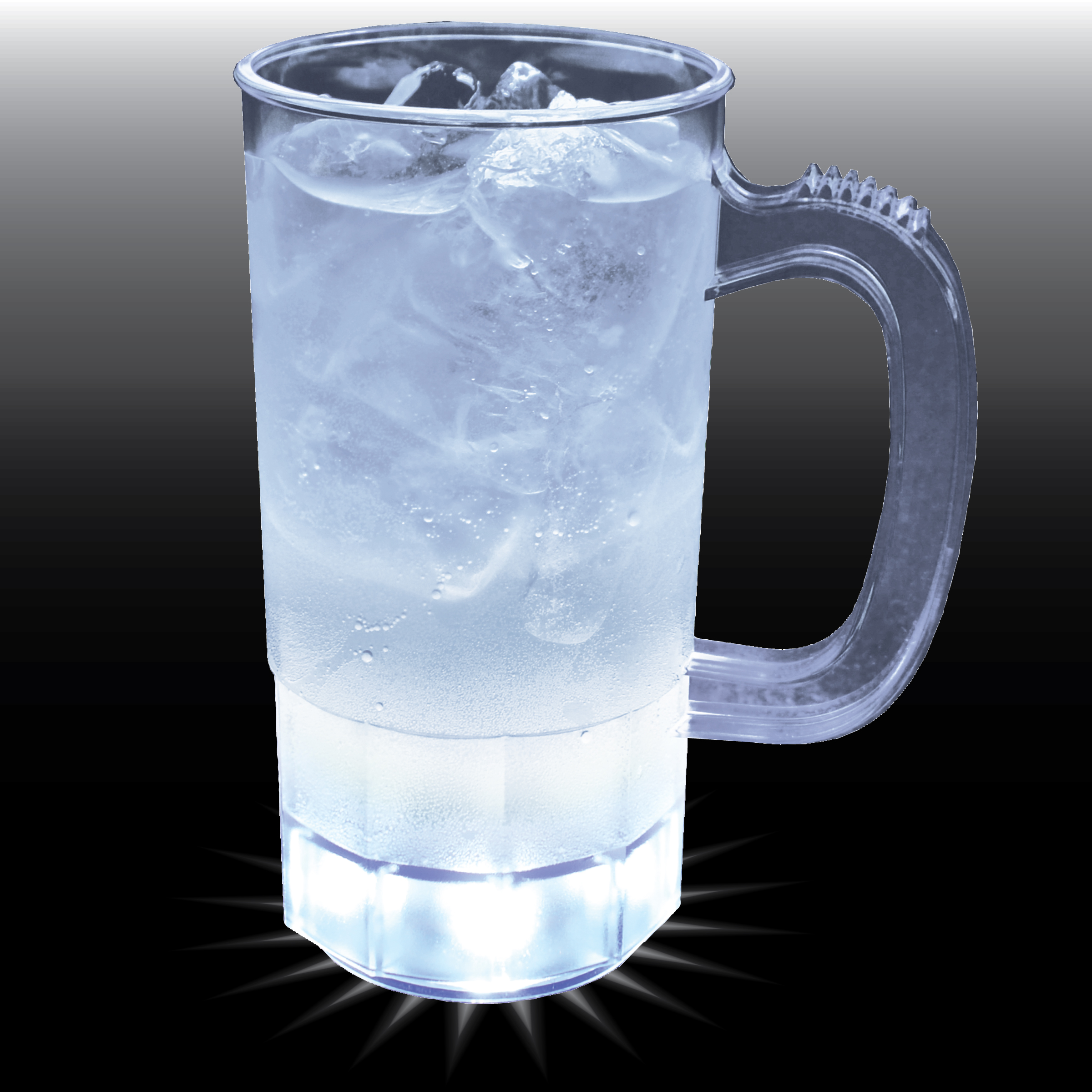 14oz 5-Light Fluted Textured Plastic Beer Mug with Handle 3