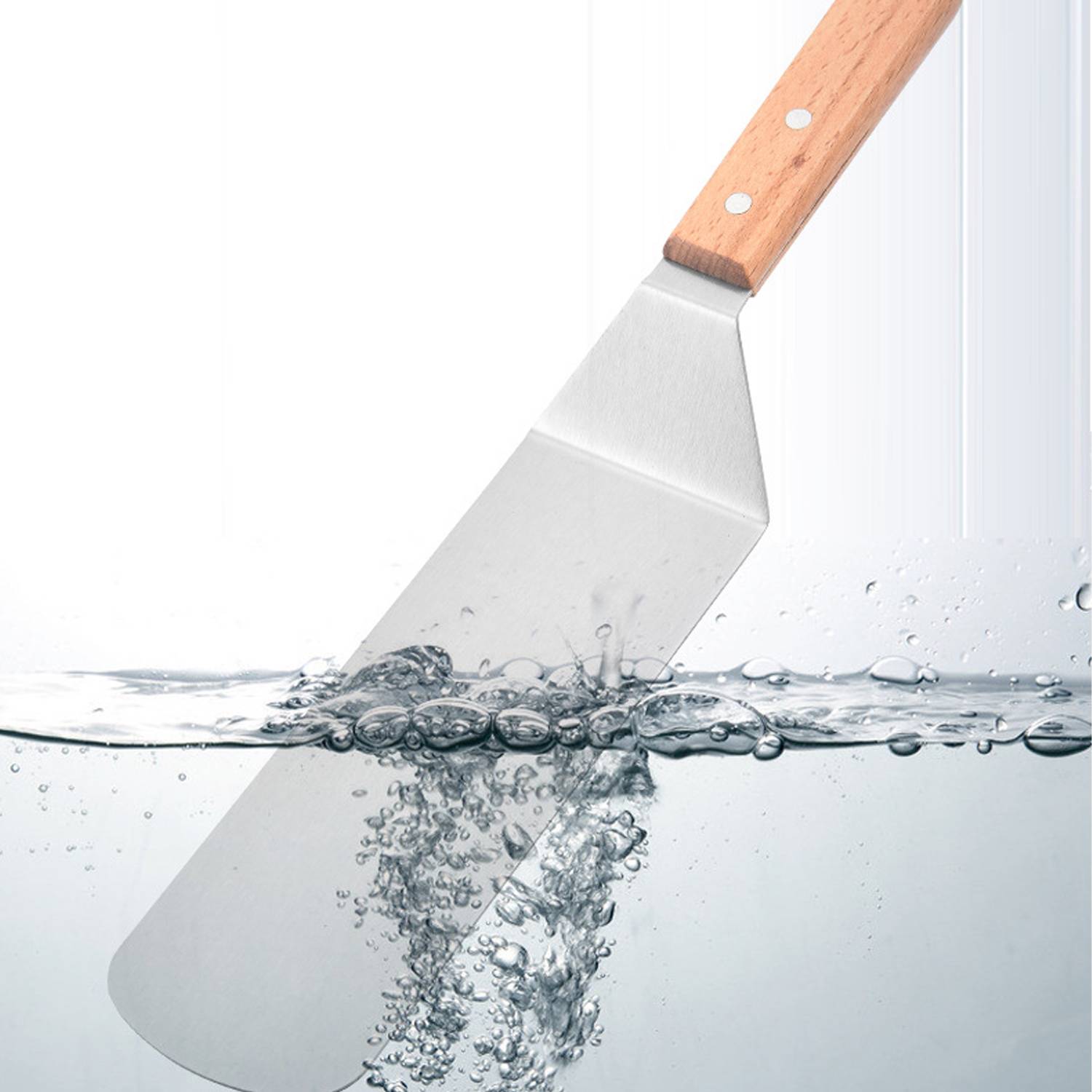 Outdoor Barbecue Stainless Steel Iron Plate Steak Shovel Set 3