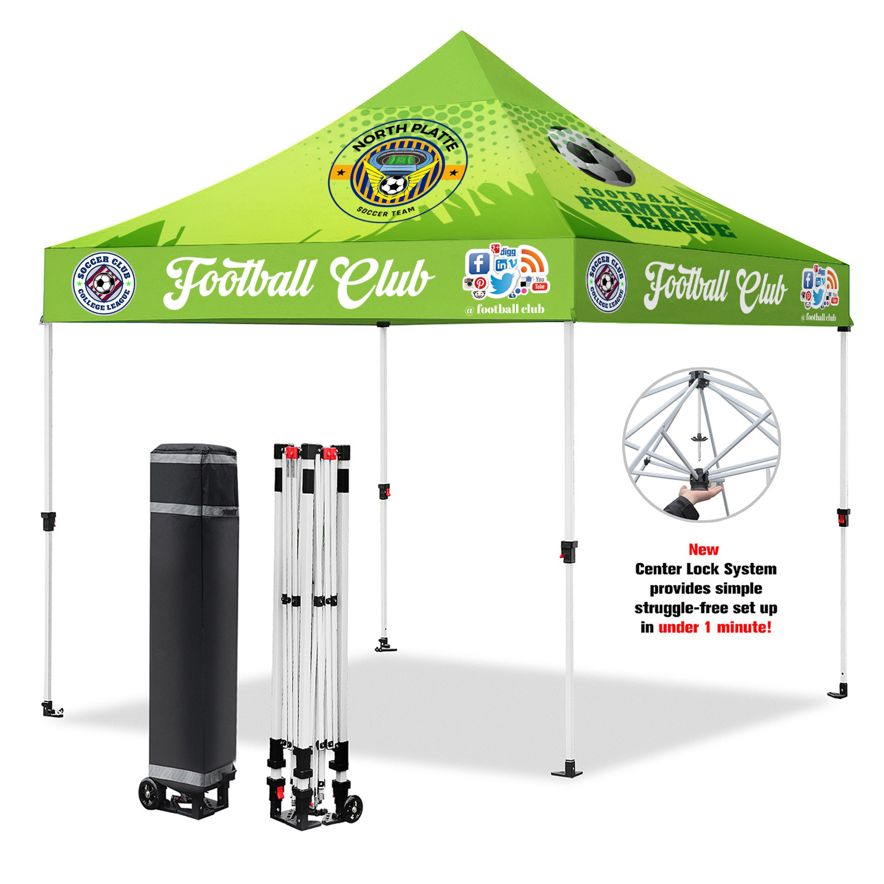 10'x10' Instant One-Push Custom Canopy Tent Kit 3