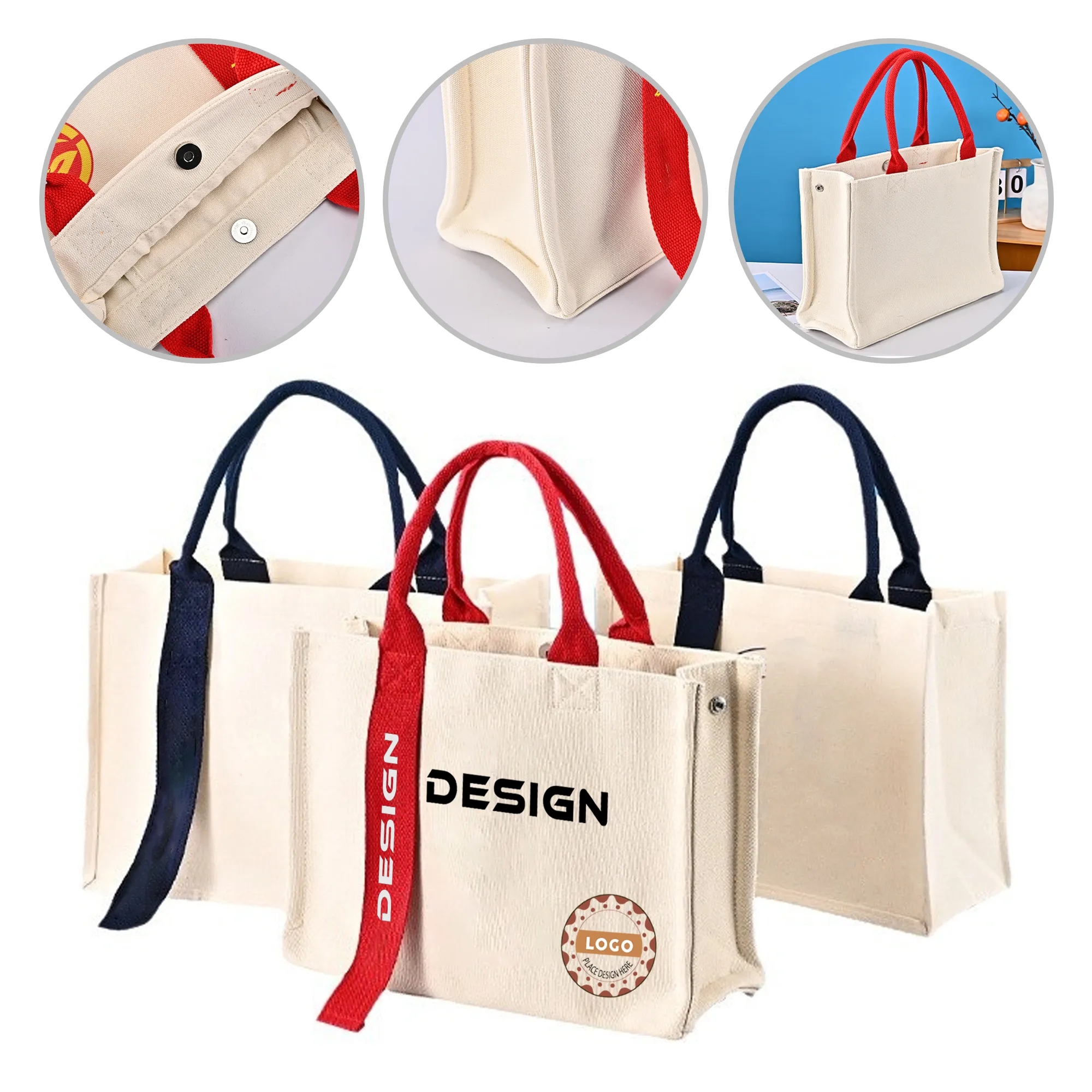Promotional Canvas Tote Bag, custom tote bag with logo imprint 2