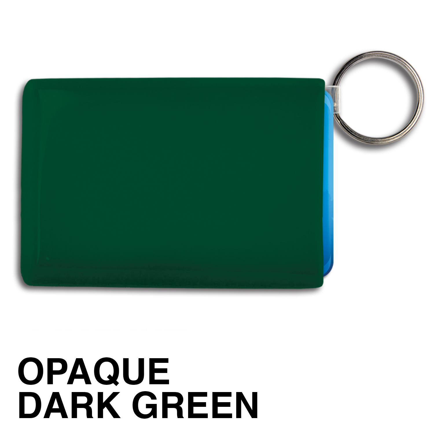 Rectangle Card Holder w/Key Ring - Spot Color 6