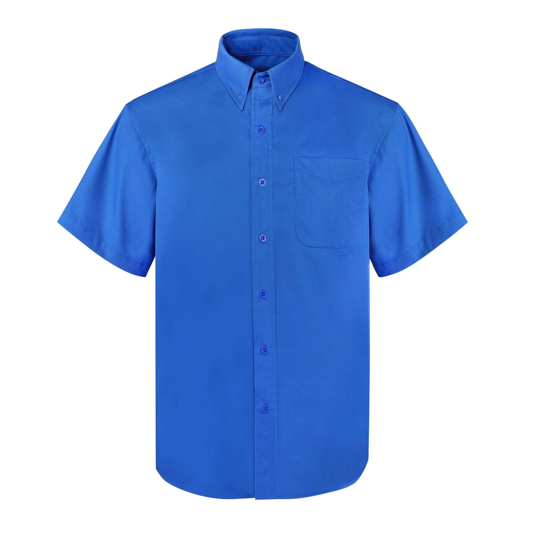 Men's Short Sleeve Twill Button Down Shirt 4