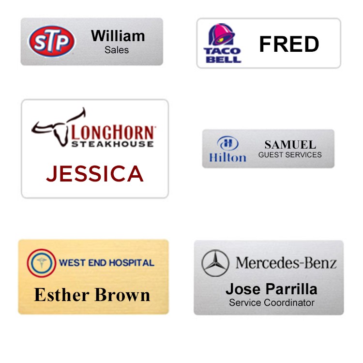 Metal Digitally Printed Name Badge - USA Made 2