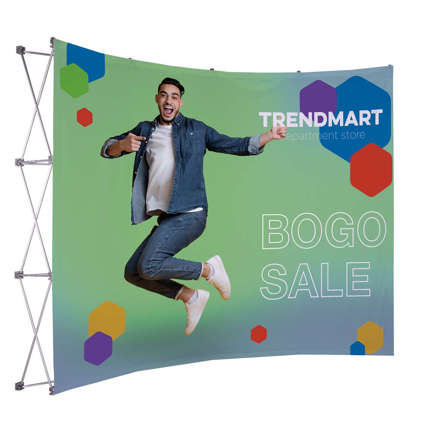 10' Curved Splash Floor Display Face Kit (Block-Out Fabric)