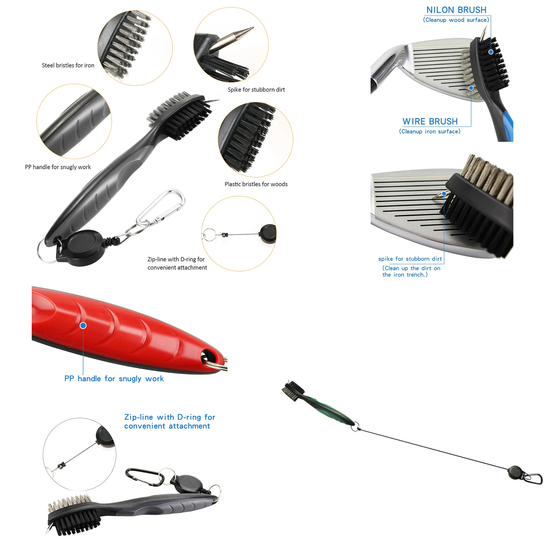 Golf Club Brush for Putter 3