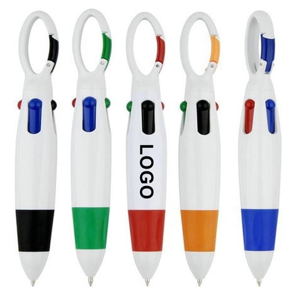 4 Neon Color in One Ballpoint Pen with Buckle 2