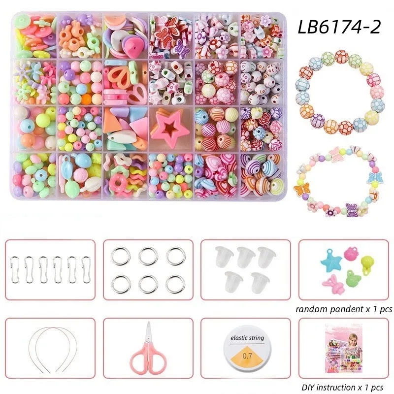 BULK Kids Jewelry Making Kit DIY Bracelet Set Beads Supplies 28