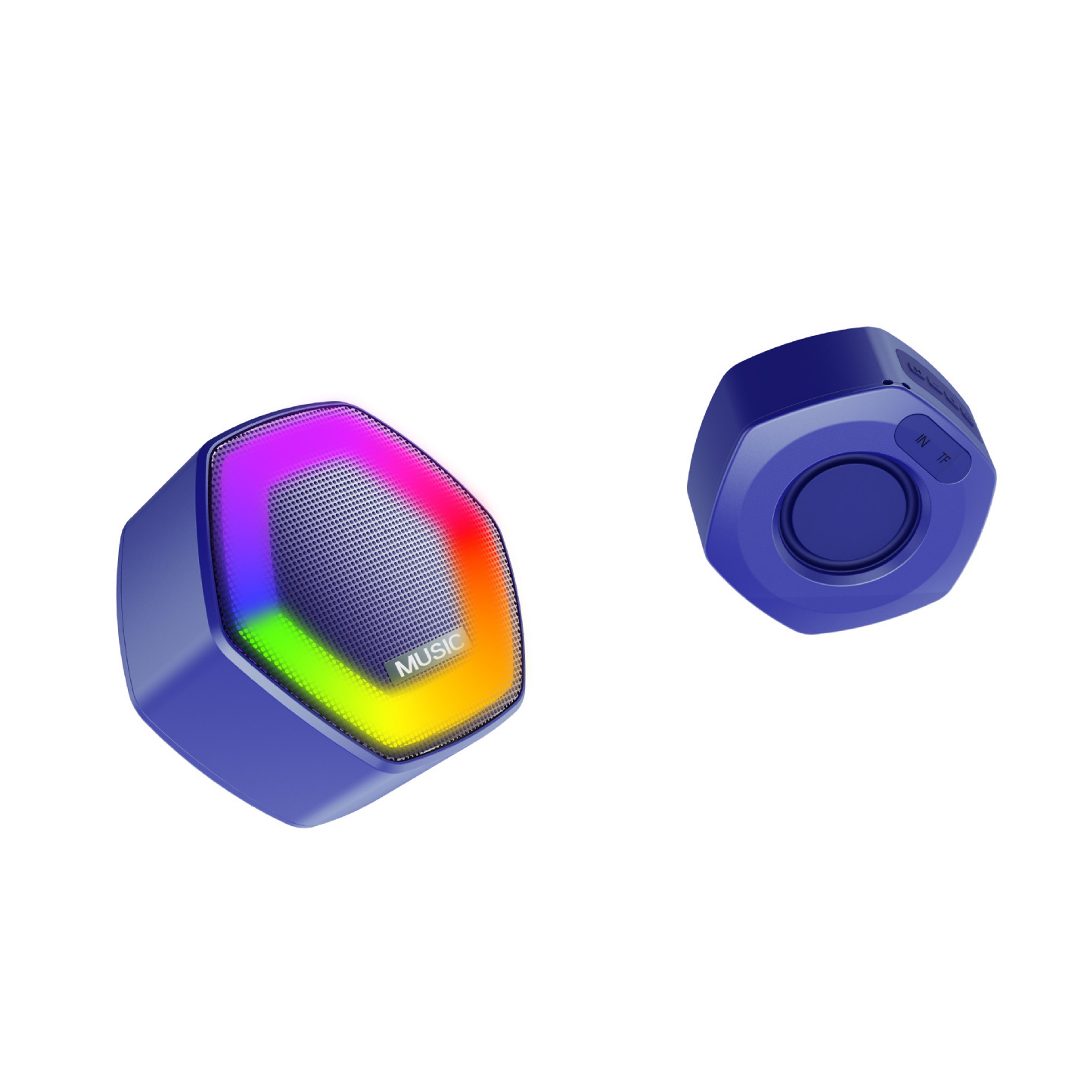 Hexagon Wireless Speaker with LED Light (direct import) 2