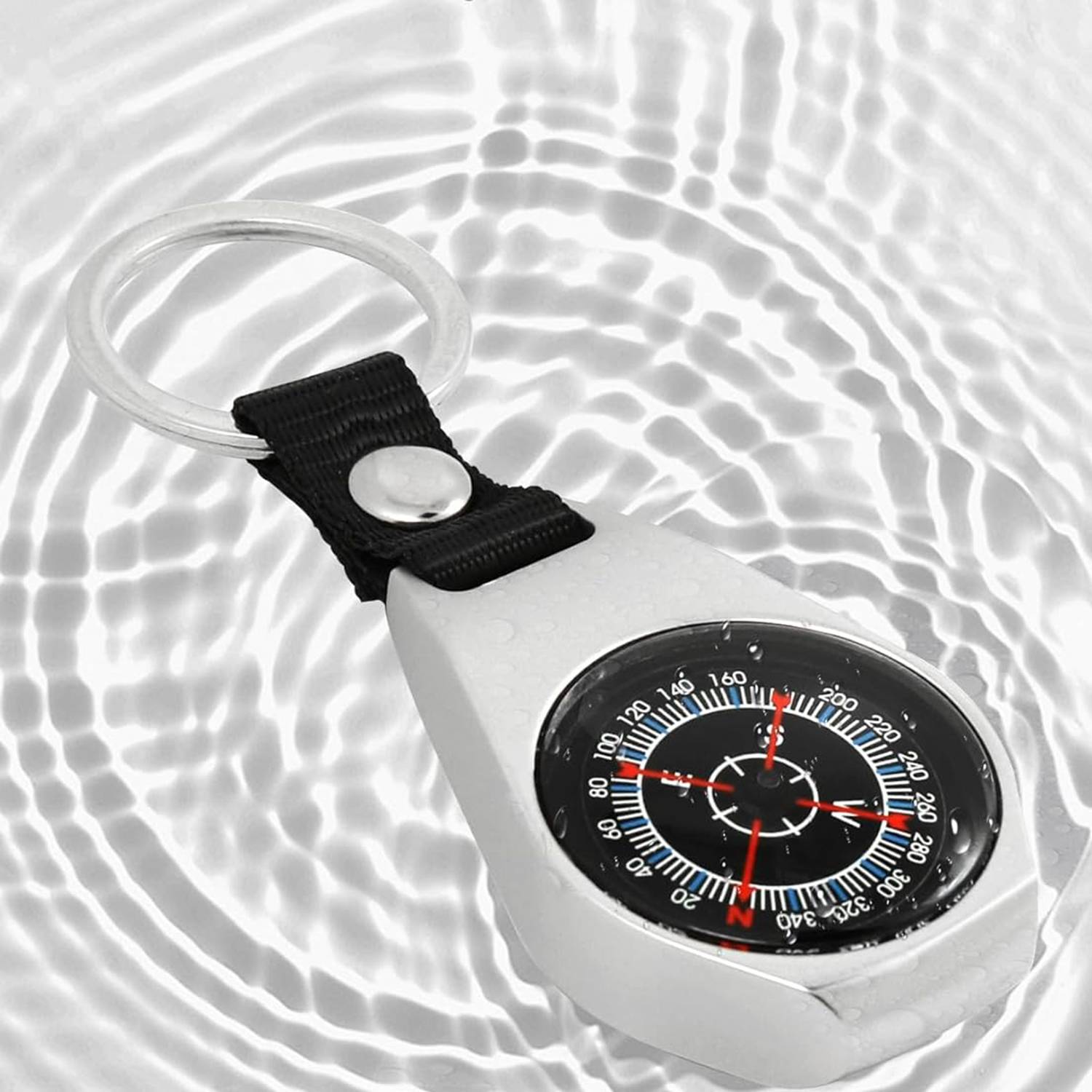 Outdoor Portable Compass Alloy HandheldPendant Key Chain 4