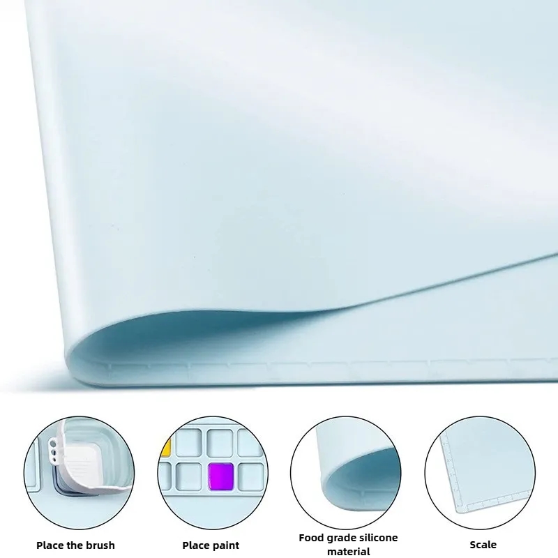 Silicone Art Mat with Brush Holder 4
