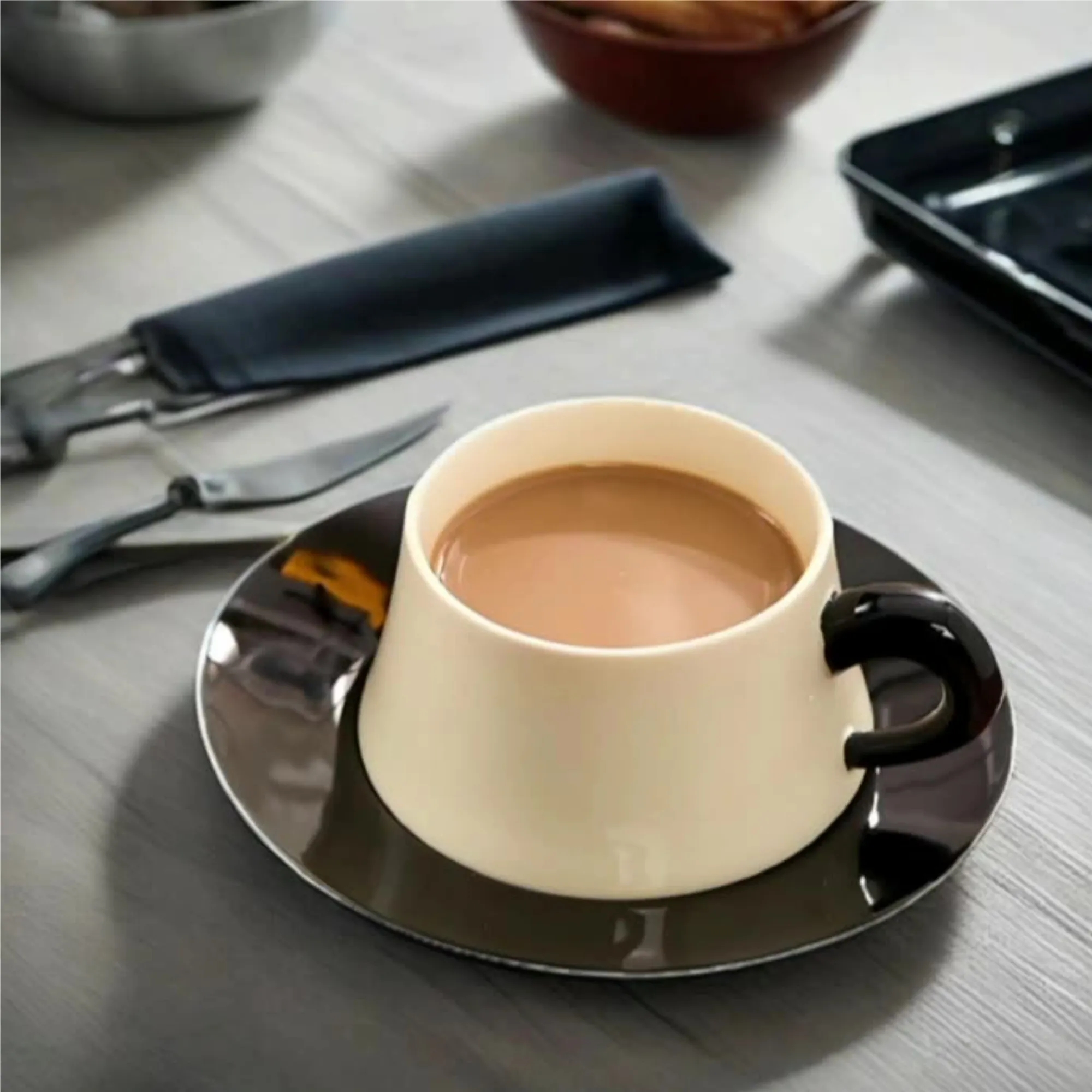9 OZ Ceramic Coffee Mug Saucer Gift Box Set Espresso Cup 5