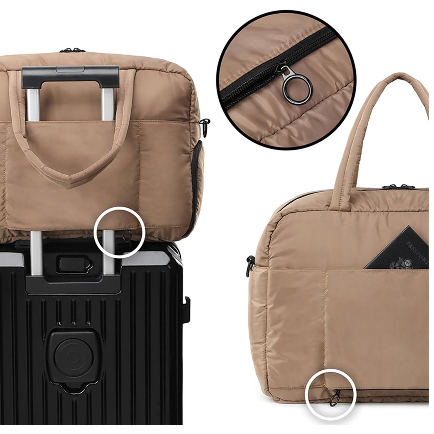 Portable Nylon Duffle Crossbody Bag Handbag 3