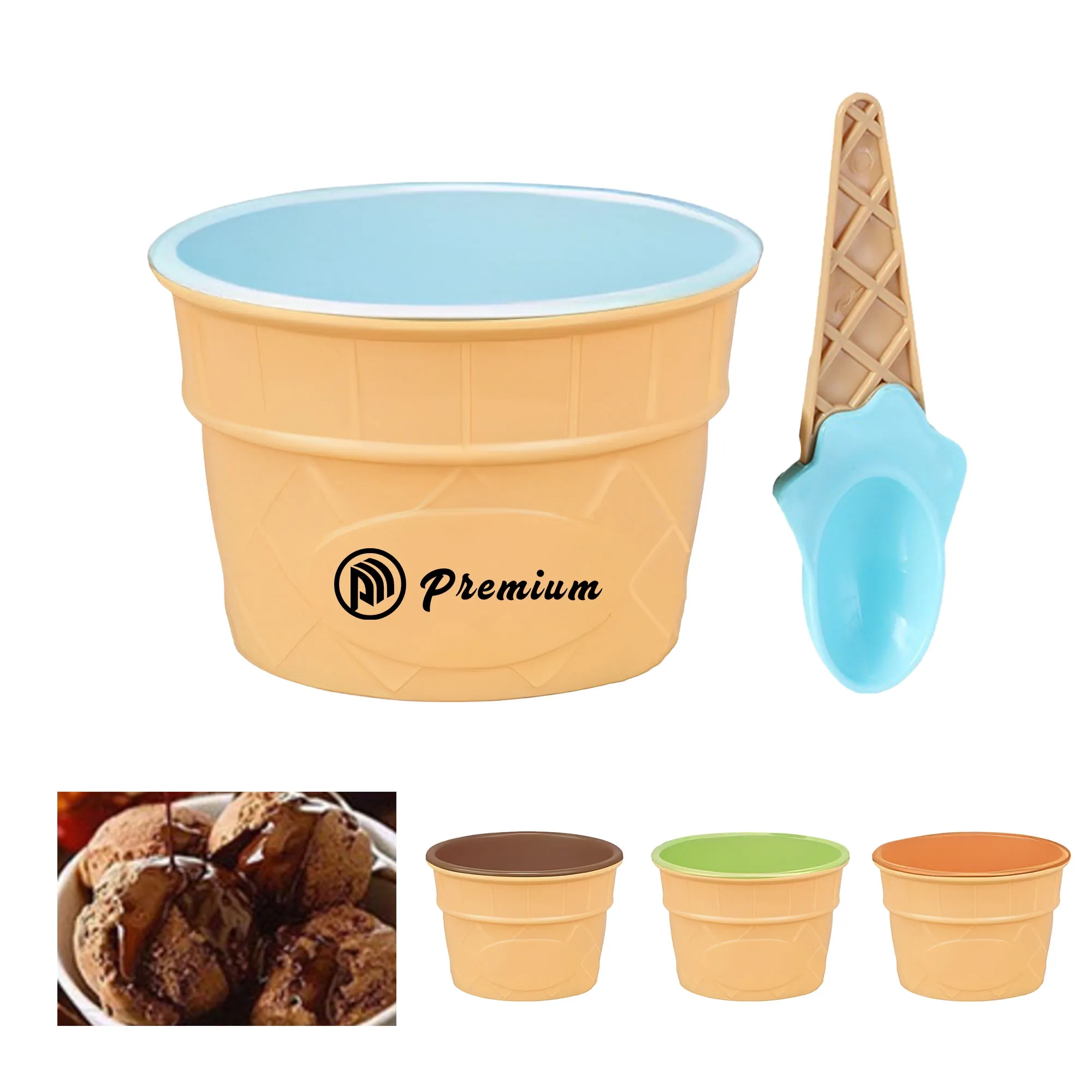 8oz Ice Cream Bowl With Spoon