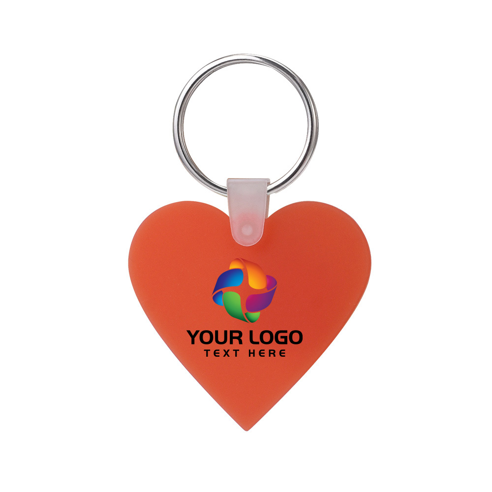 Custom Heart Shaped Silicone Key Tag 10