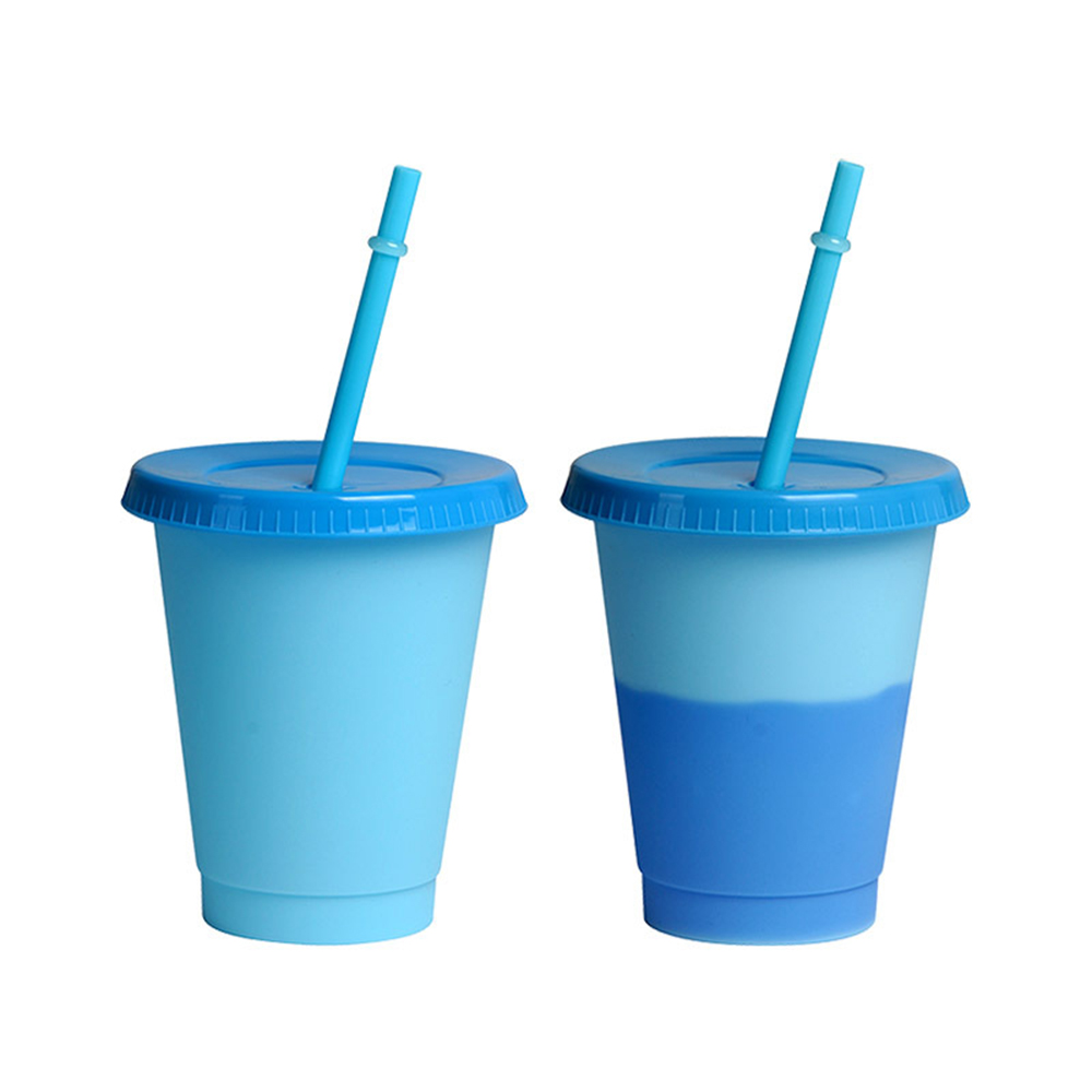 450ML 16 Oz Color Plastic Cup Temperature Sensitive Water Bottle 1