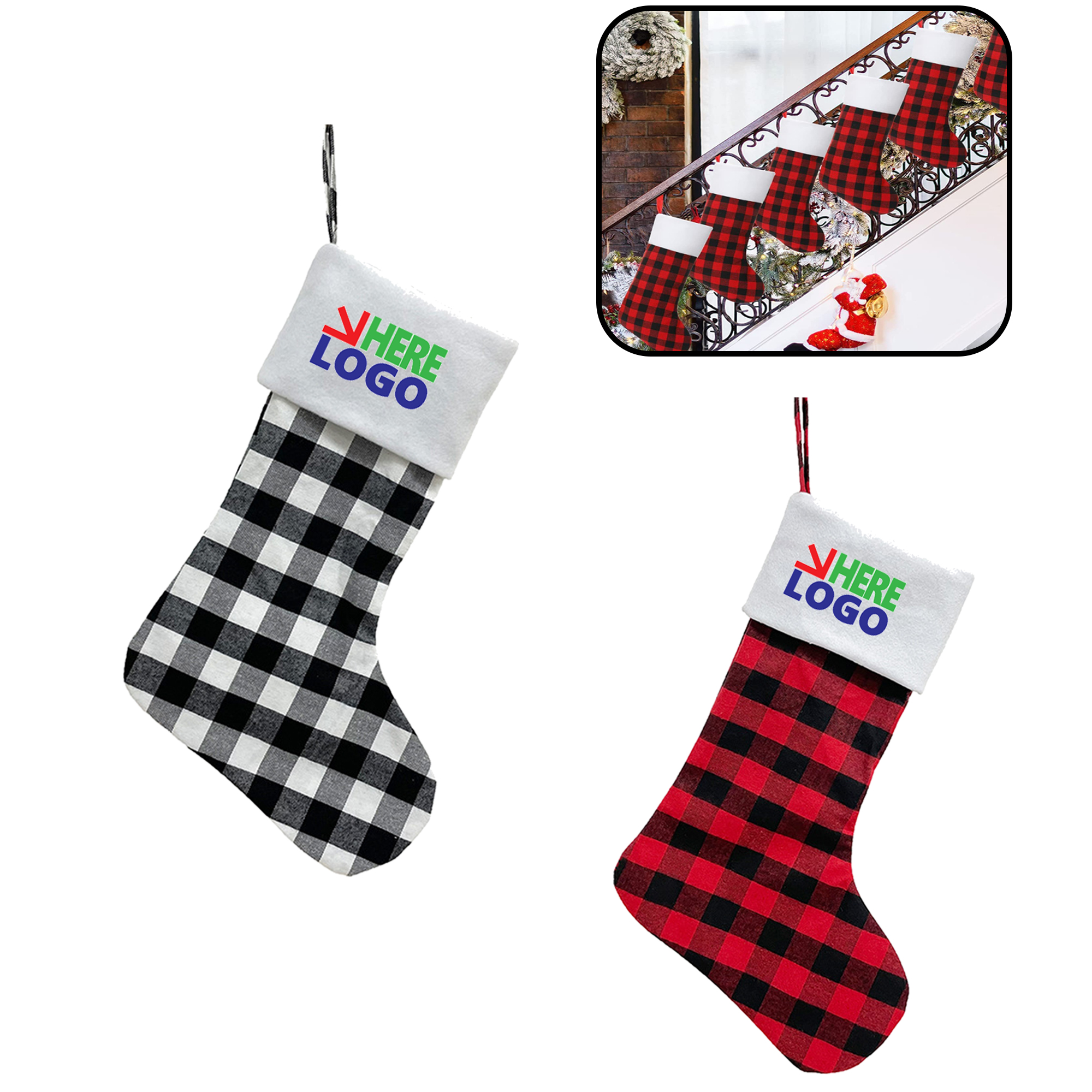 MOQ 20 PCS Festive Holiday Stocking 2