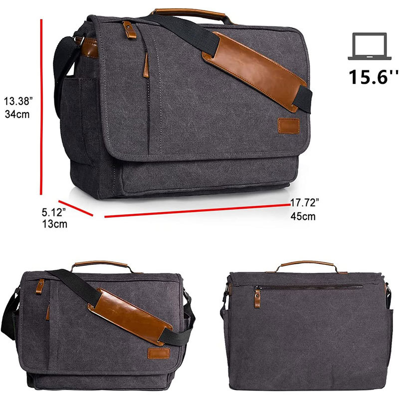 OXford Laptop Bag 17-17.3 Inch ater-resistant Canvas Bag 3