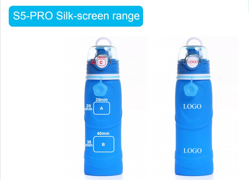 Foldable Silicone Bottle, 25 oz. 3
