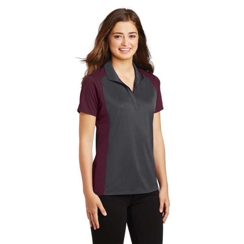 Sport-Tek Women's Colorblock Micropique Sport-Wick Polo. 48