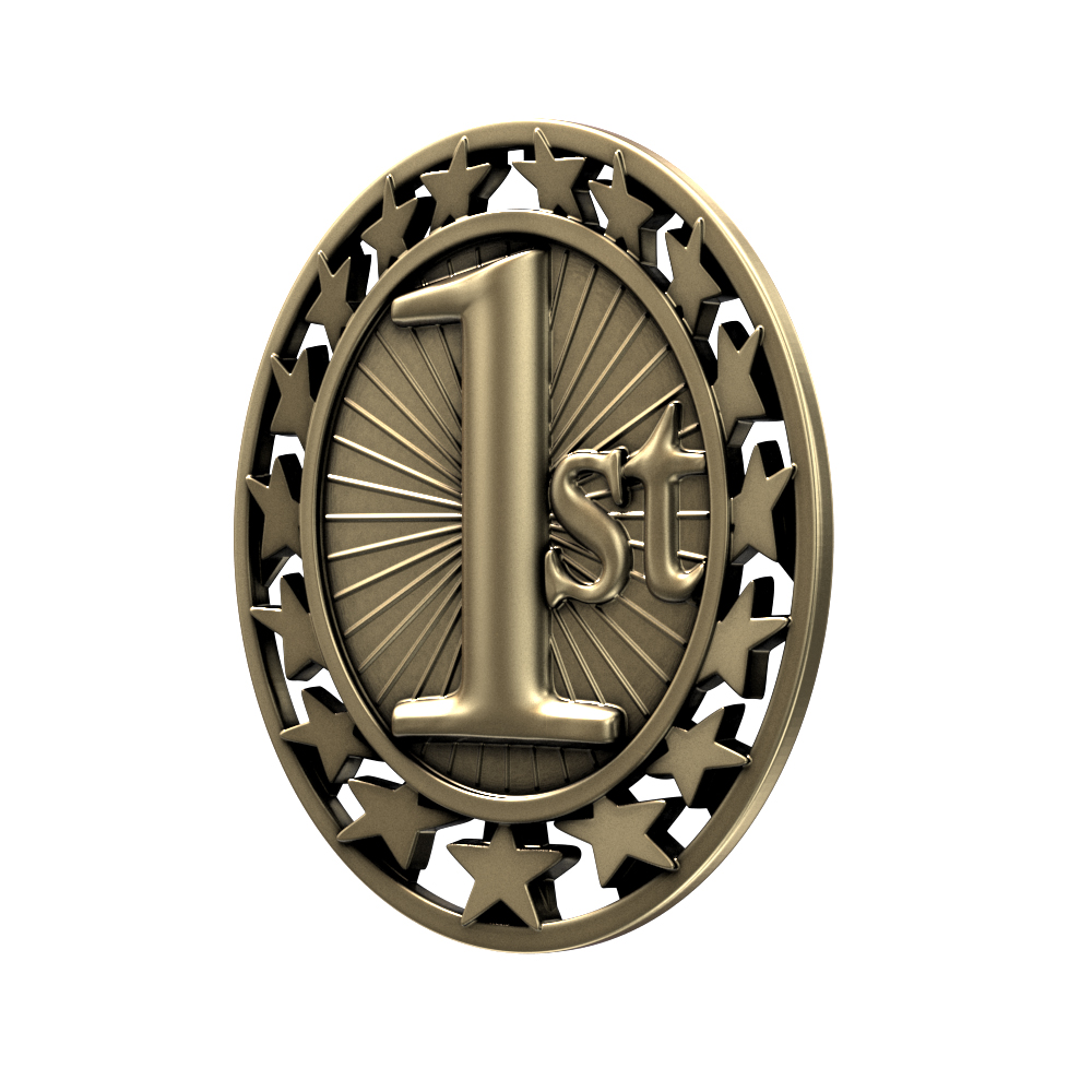 1st Place Star Medallion (2-1/2") 1