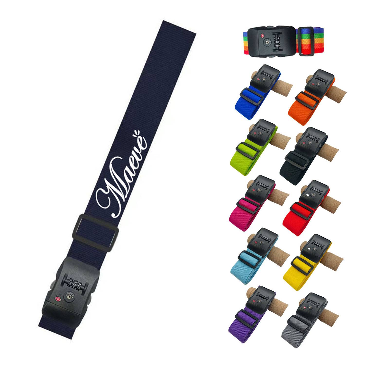 Adjustable Travel Luggage Strap w/ Combo Lock 9