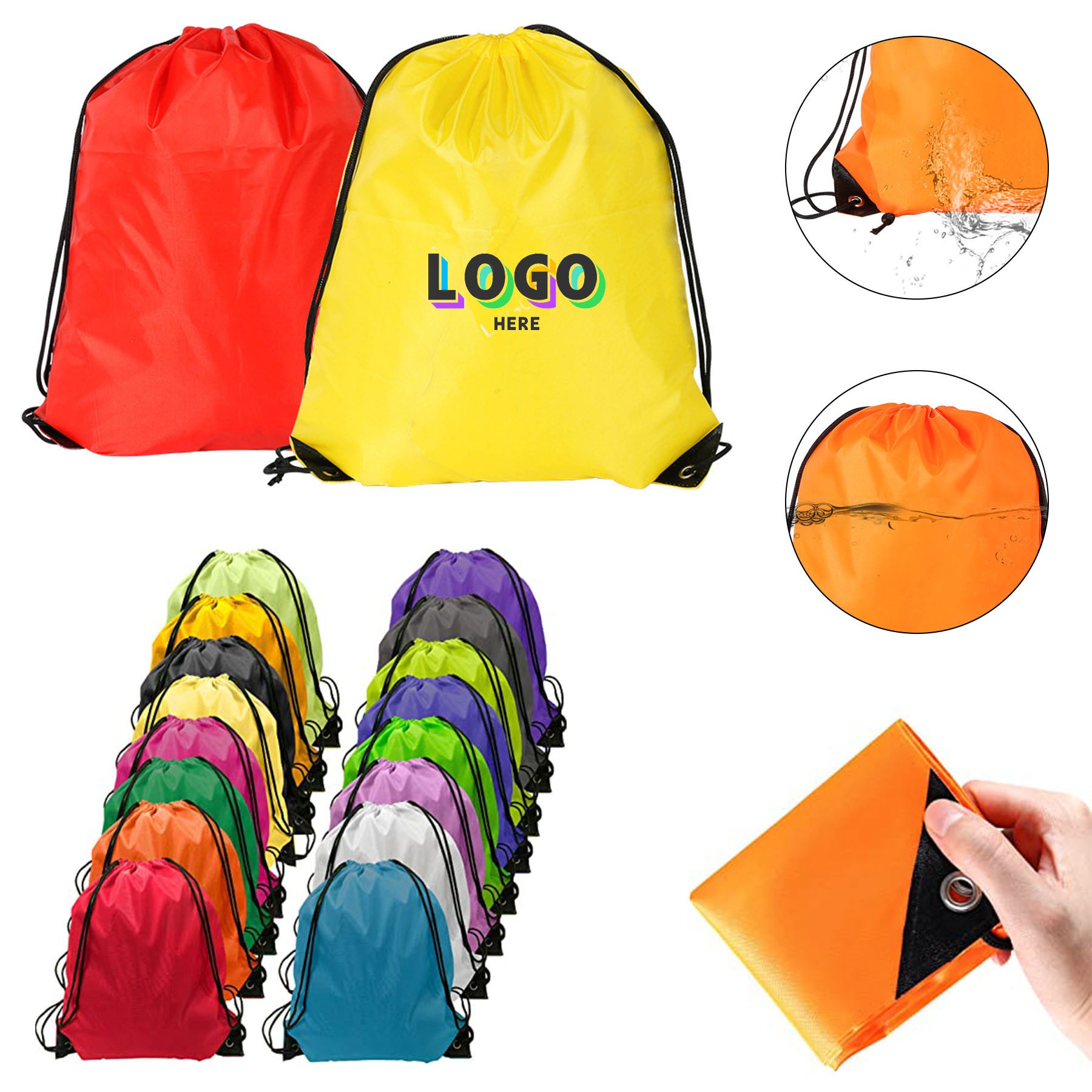 Nylon Drawstring Backpack