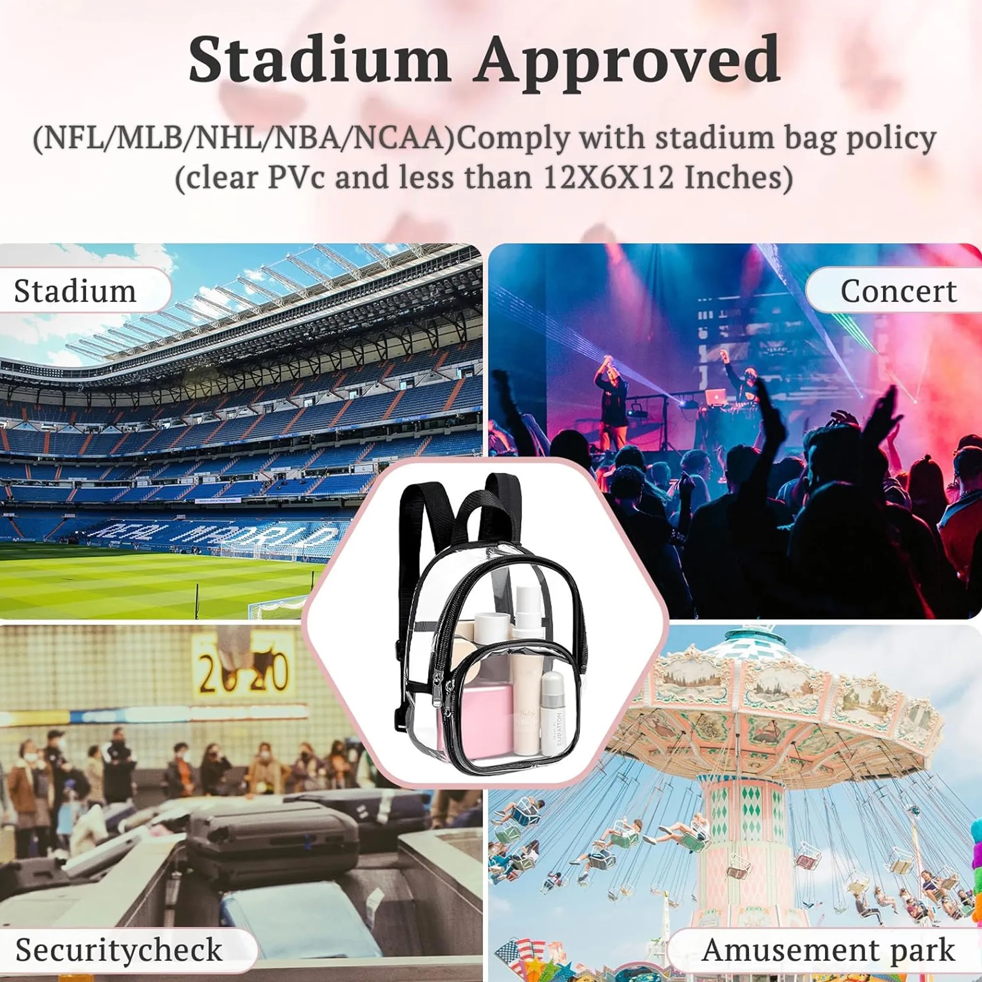Mini Transparent Stadium Backpack 2