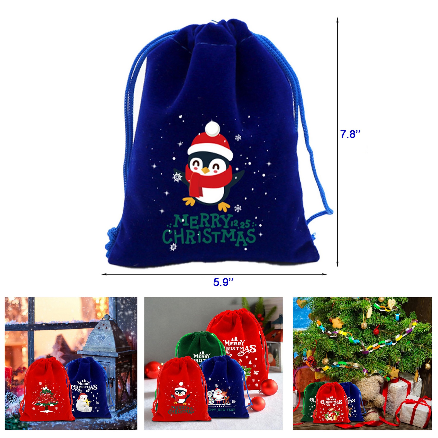 Christmas Candy Drawstring Bag 2