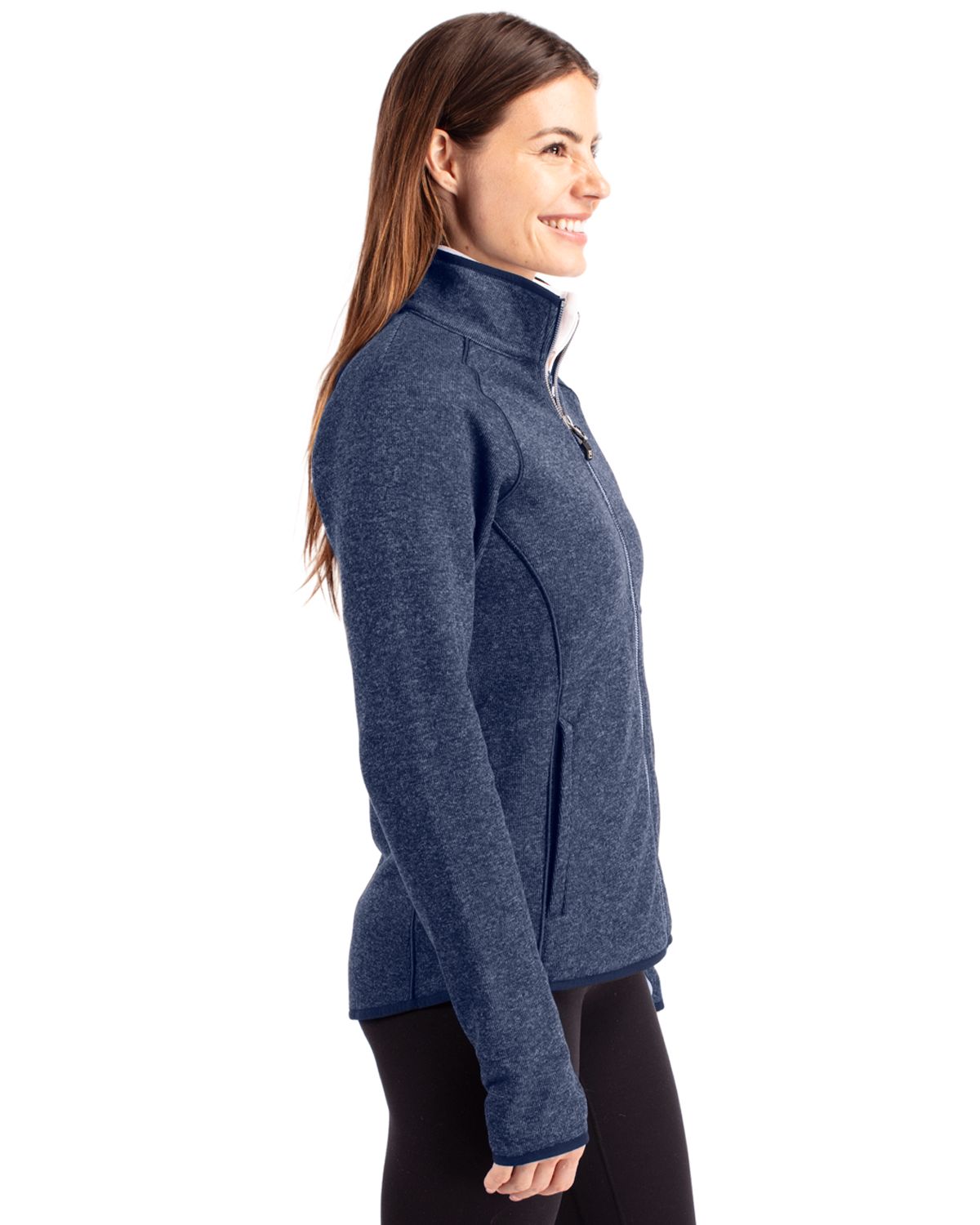 Cutter & Buck Mainsail Sweater-Knit Womens Full Zip Jacket 44