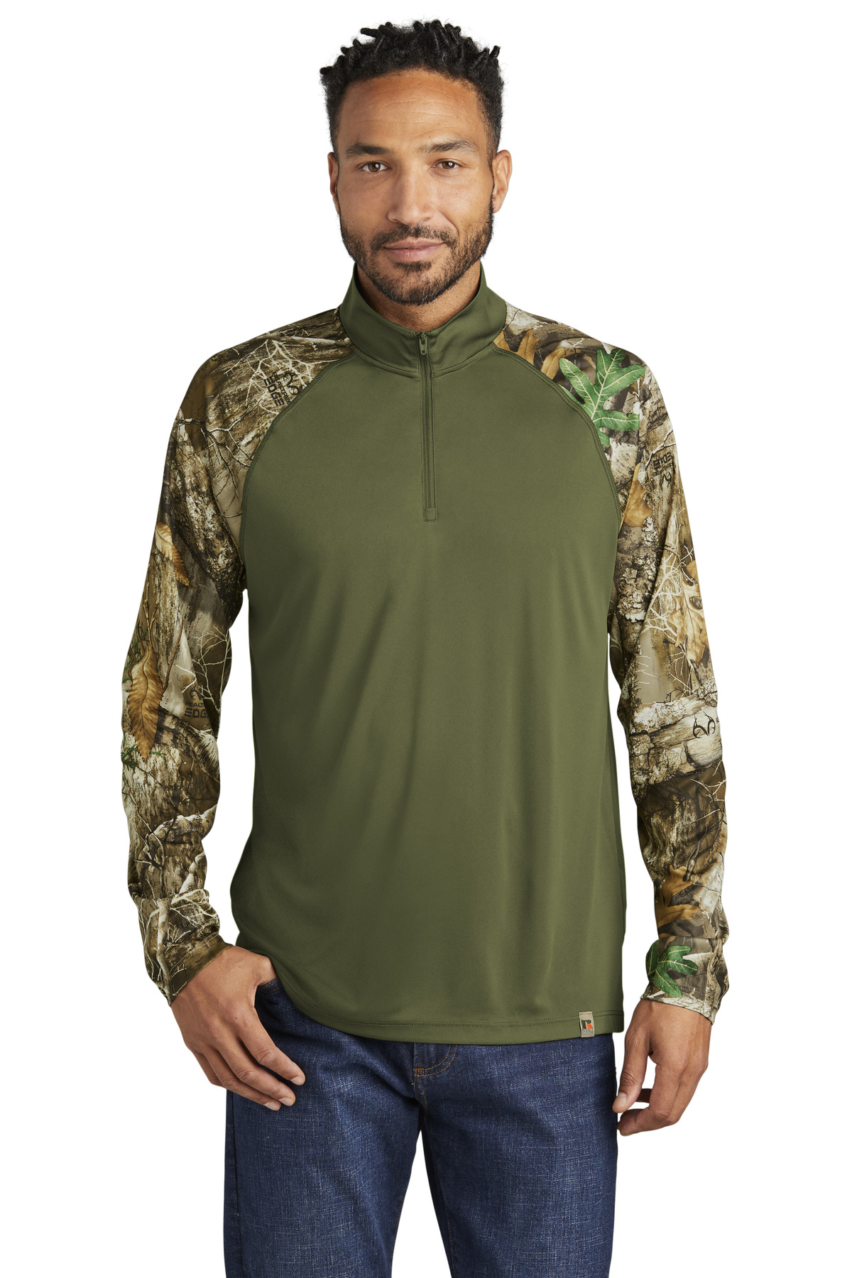 Russell Outdoors Realtree Colorblock Performance 1/4-Zip RU152 1