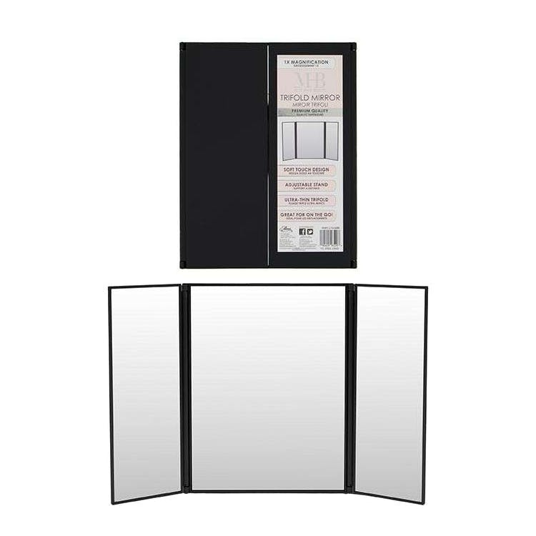 Trifold Mirror with Stand - Black 1