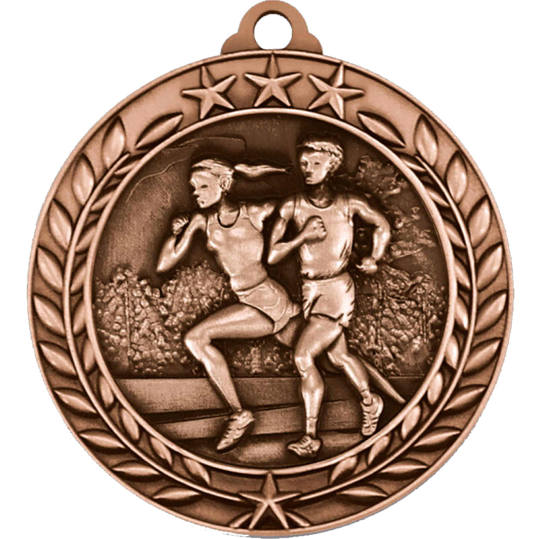 Stock Small Academic & Sports Laurel Medals: Cross Country 7