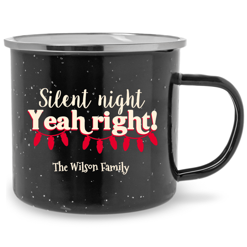 Personalized Silent Night Yeah Right Funny Campfire Mug 2