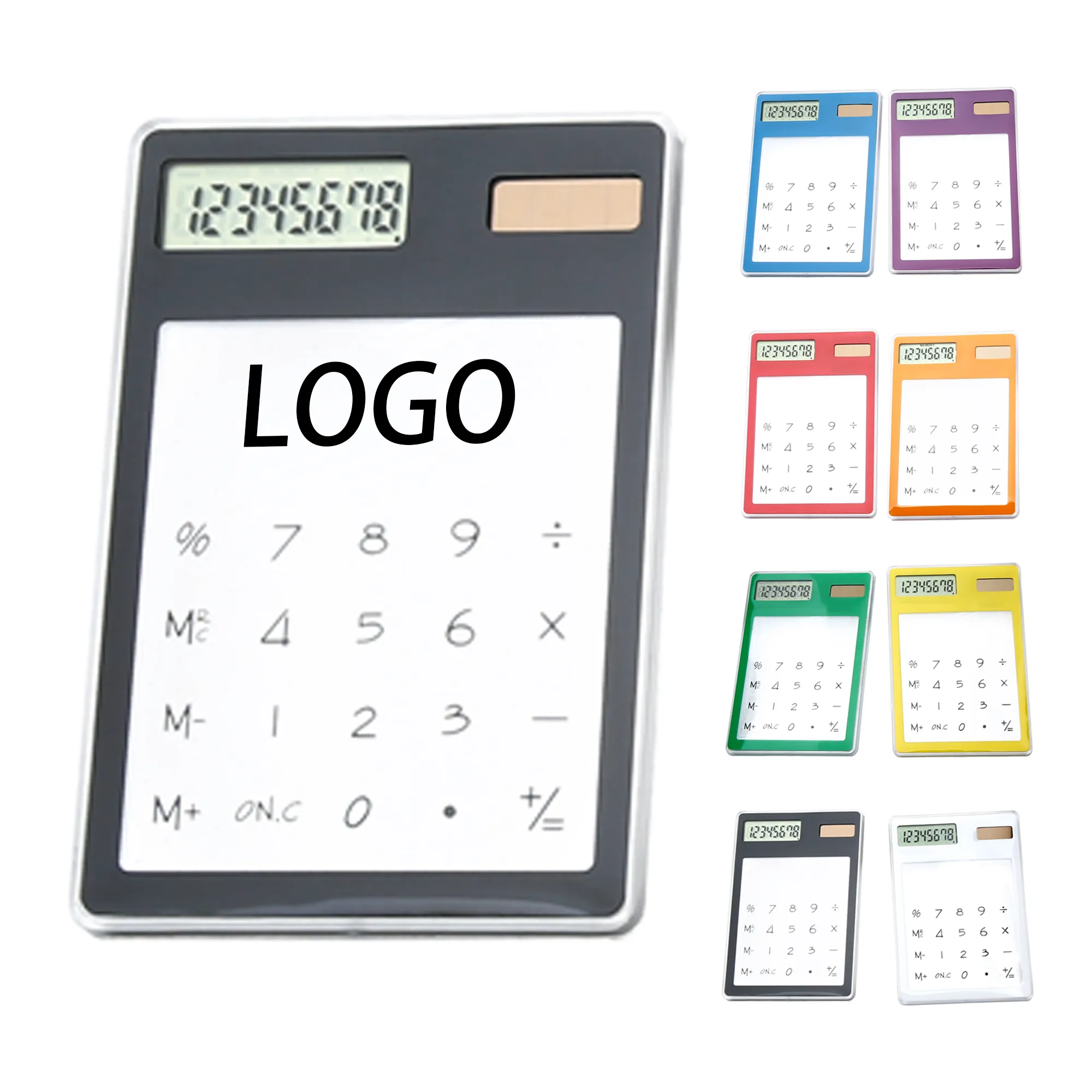 MOQ 50 Solar Colorful Transparent Calculator 2
