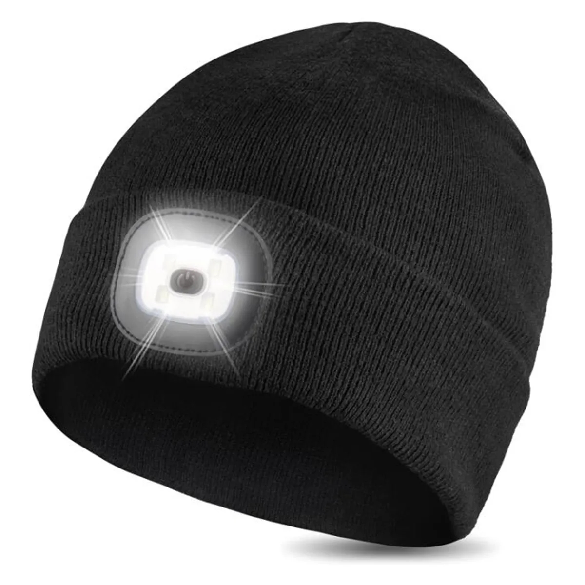 Unisex USB Charging Beanie Hat Cap with LED Light 4