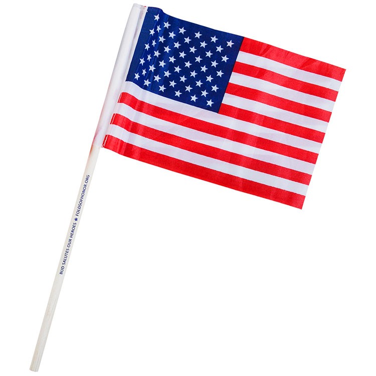 4" x 6" US Imprinted Staff Polyester Stick Flags 1