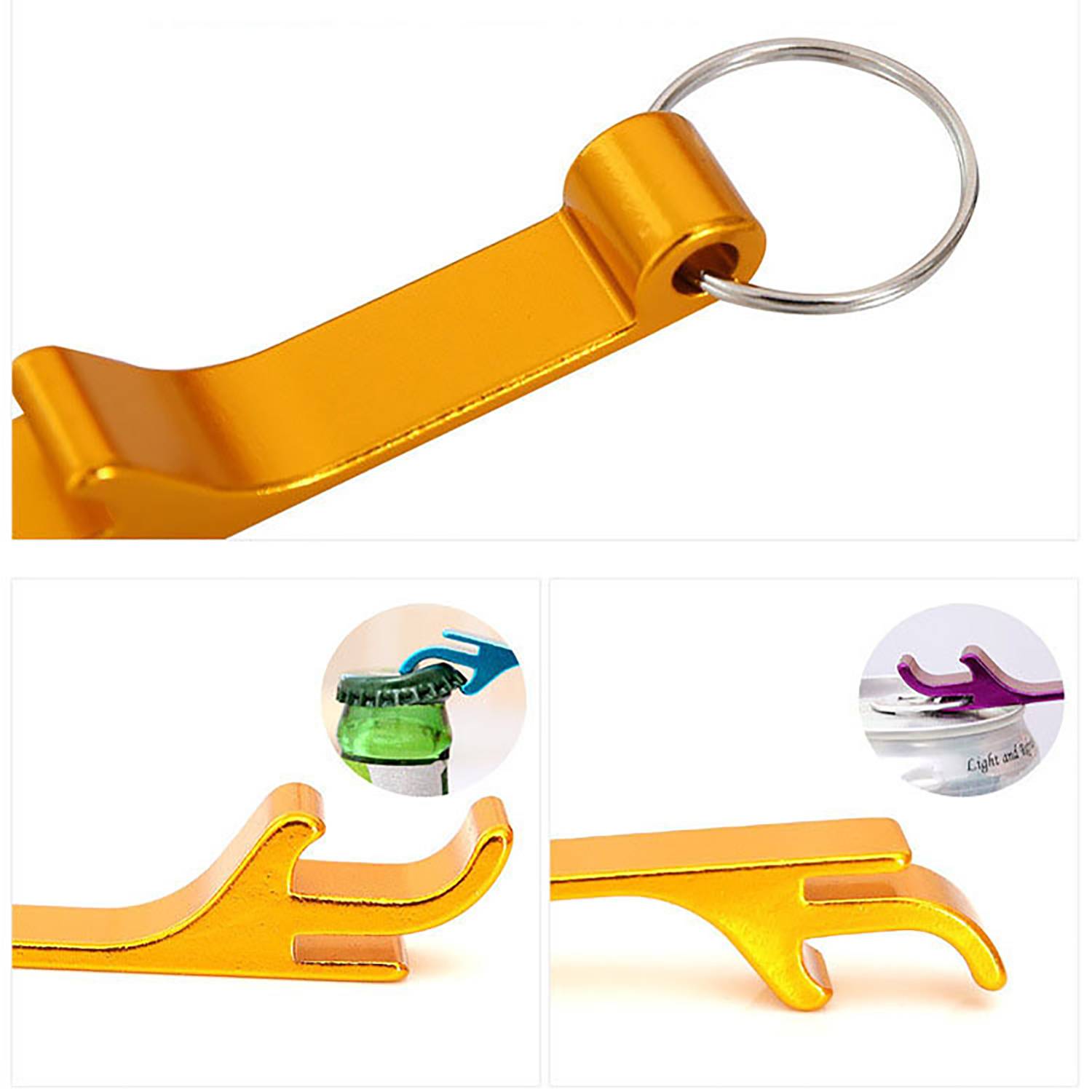3-in-1 Aluminum Opener with Keychain & Phone Stand 3