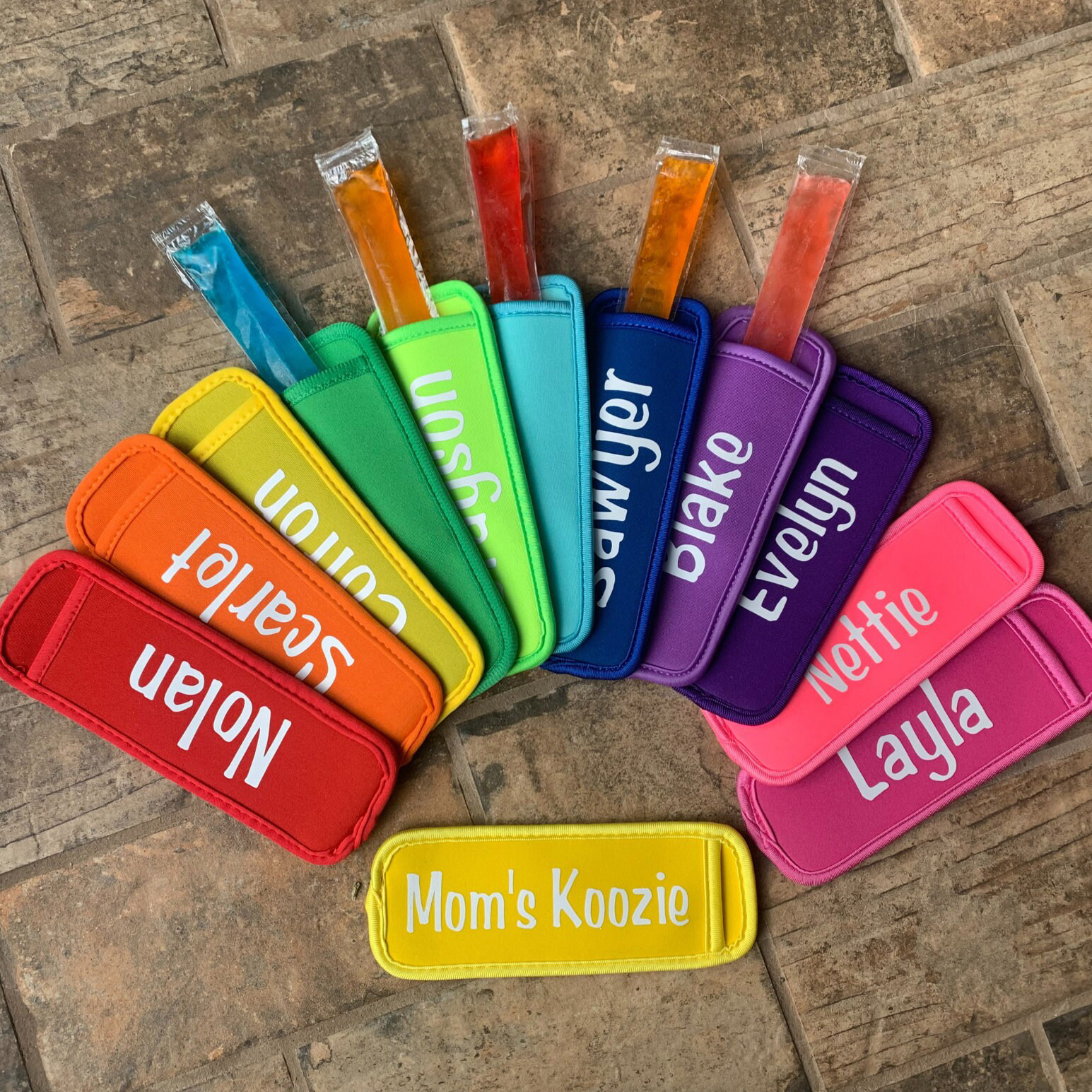 Neoprene Popsicle Holder, custom koozie with logo imprint 5