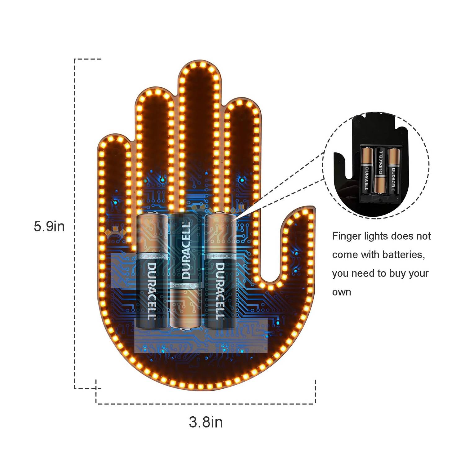 Glogesture Remote Control Hand Light For Car 3