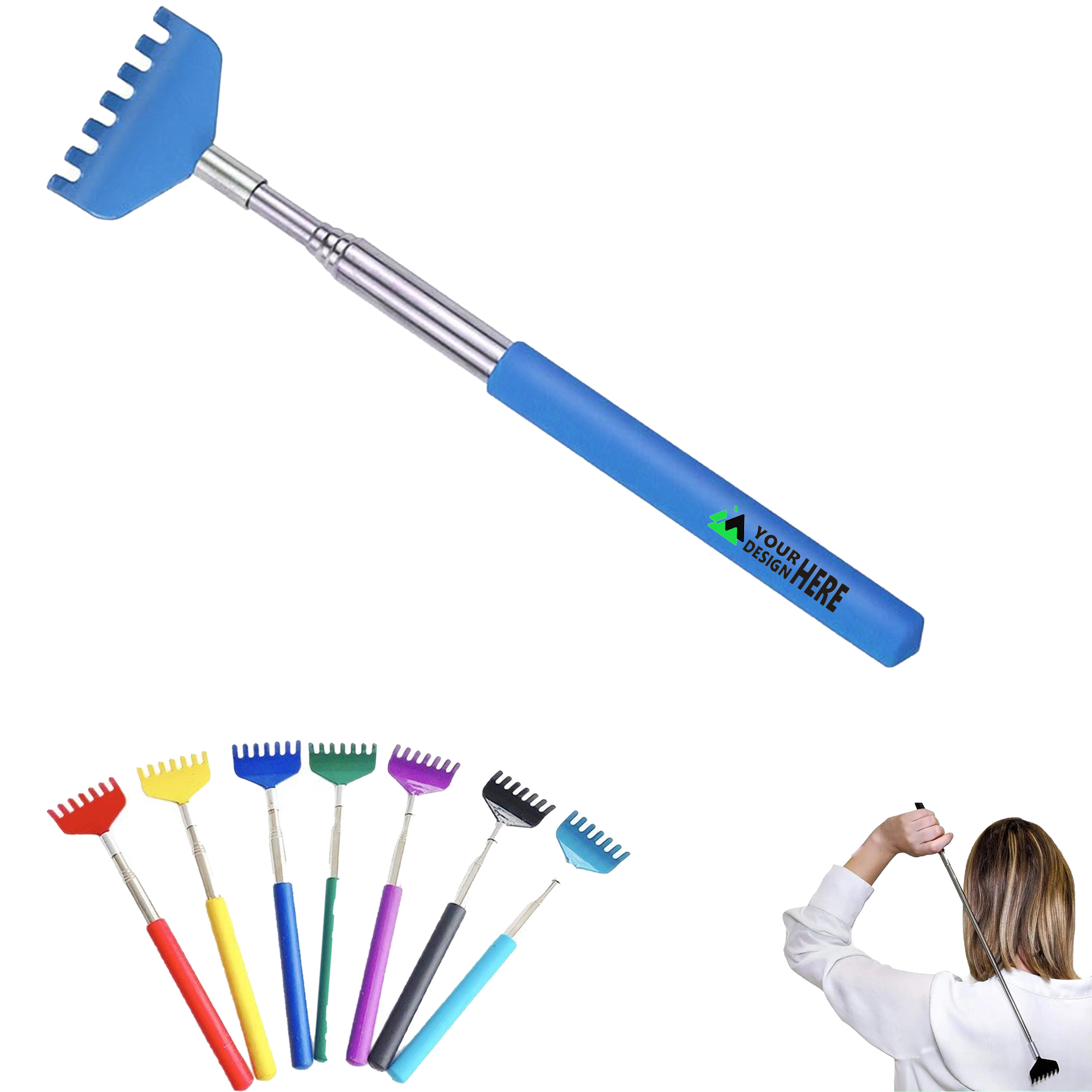 Portable Stainless Steel Retractable Back Scratcher Massager 2