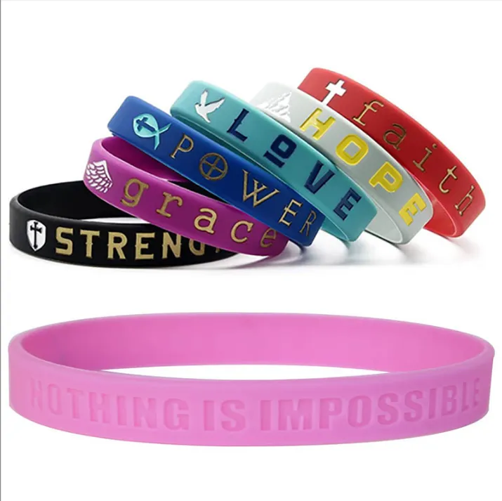Debossed Silicone Wristband 3
