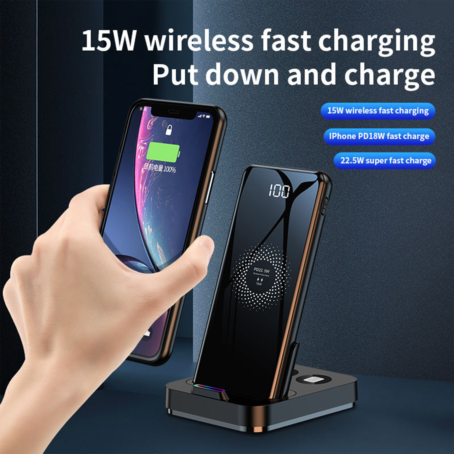Wireless Power Bank And Charging Dock For Phone Earpod 3
