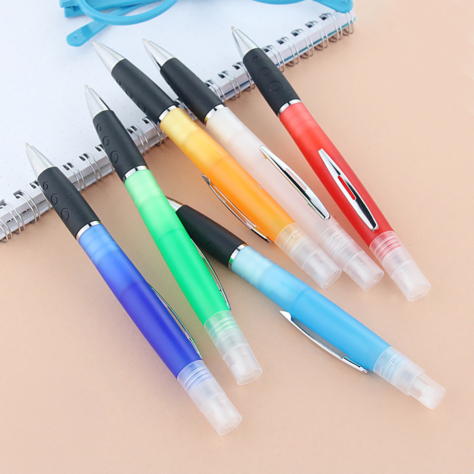 2-in-1 Ballpoint Pen With Mini Disinfectant Spray Bottle 3