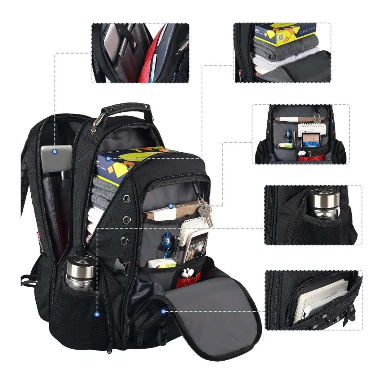 40L TSA Friendly Large Capacity Backpacks With USB Port 4