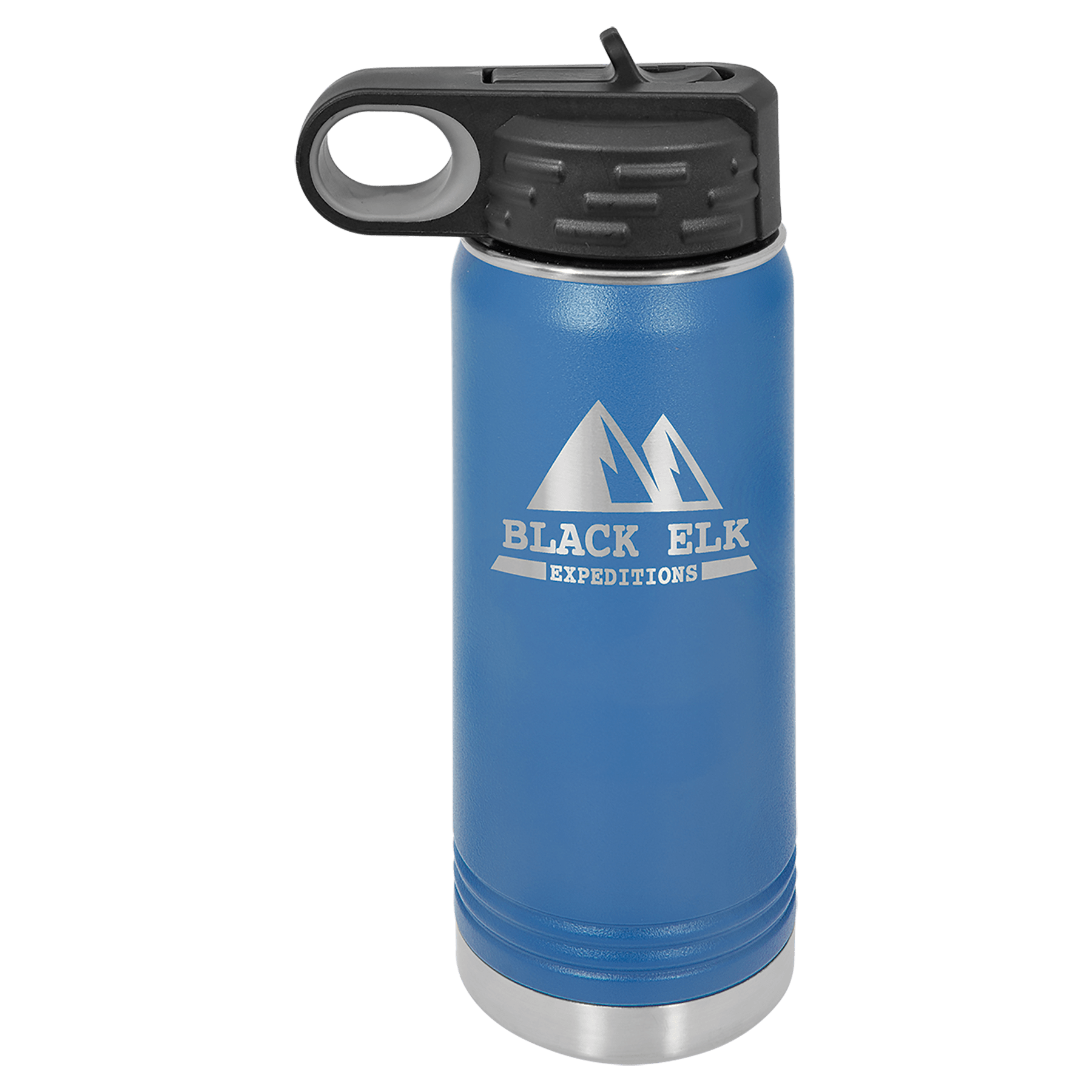 20 oz. Royal Blue Laser Engraved Polar Camel Water Bottles, custom water bottle with logo imprint 2