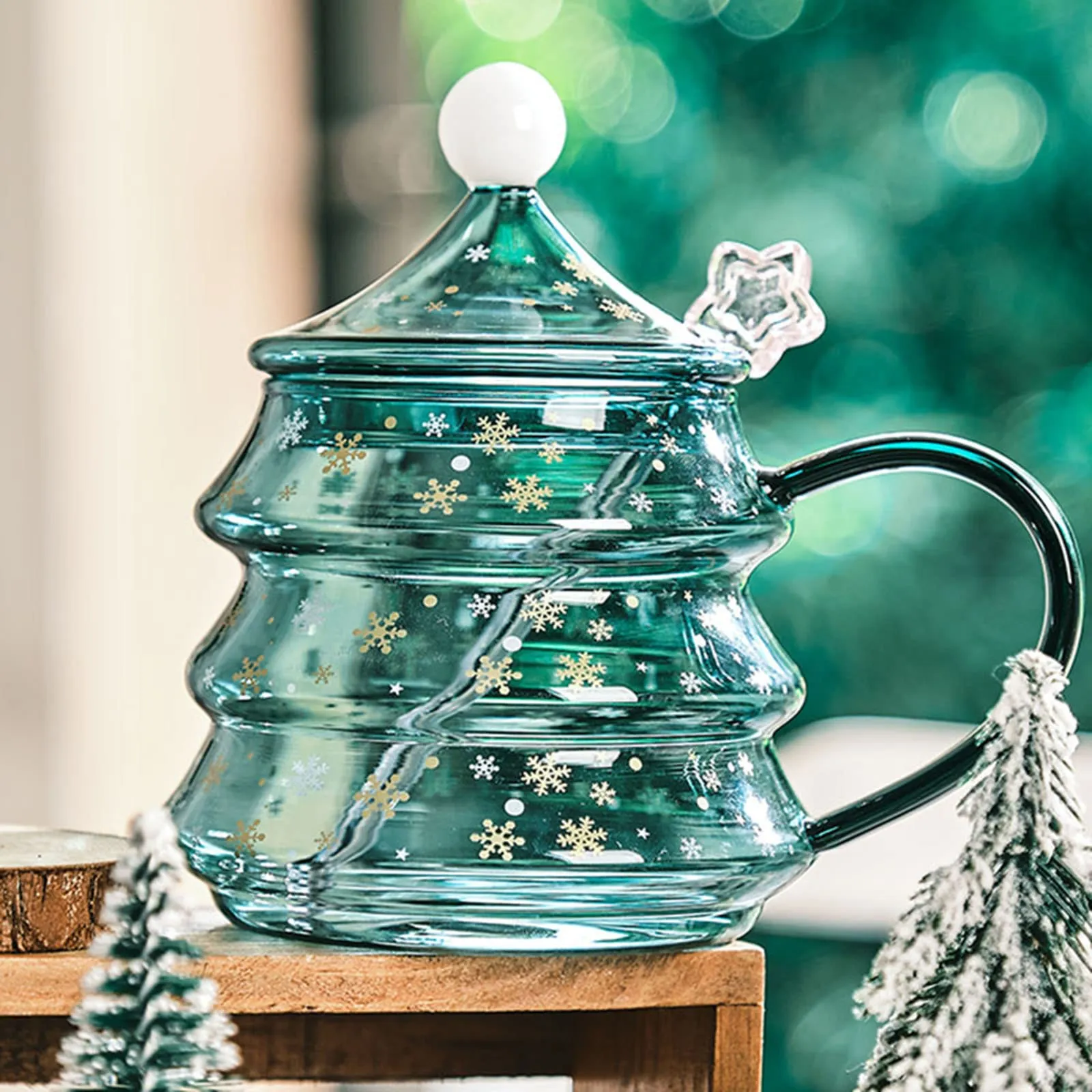 Christmas Tree Glass Coffee Mug 6